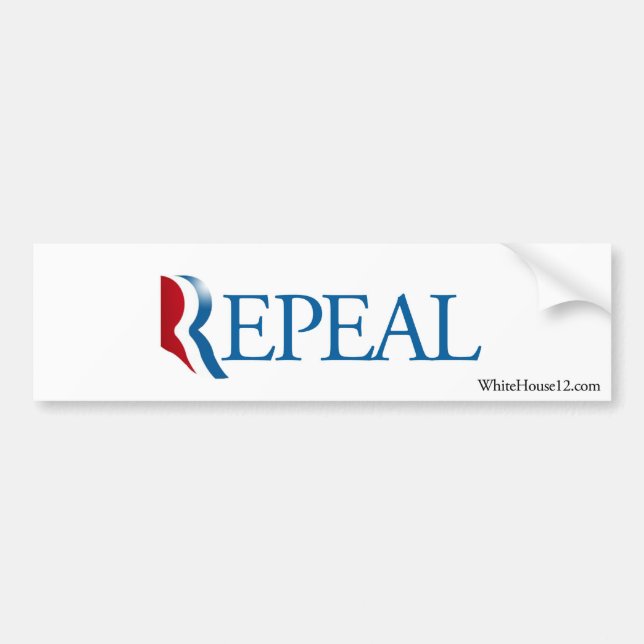 Autocollant De Voiture Abrogation Obamacare avec l'adhésif pour (Devant)