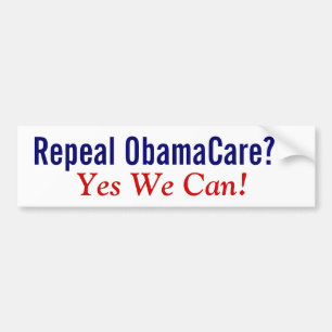 Autocollant De Voiture Abrogation ObamaCare ? Oui nous pouvons !