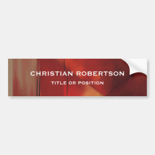 Autocollant De Voiture Abstrait Rouge moderne Simple Simple Entreprise