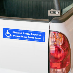 Autocollant De Voiture Accès Handicapé Requis Veuillez Quitter La Chambre