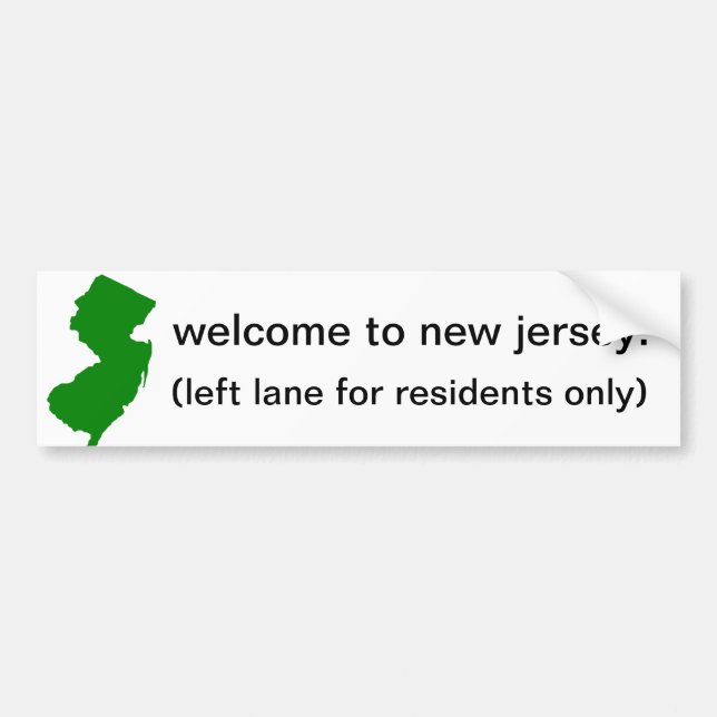 Autocollant De Voiture Accueil au New Jersey (Devant)