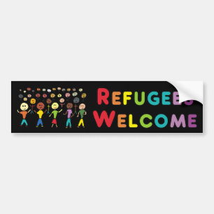 Autocollant De Voiture Accueil des réfugiés et migrants