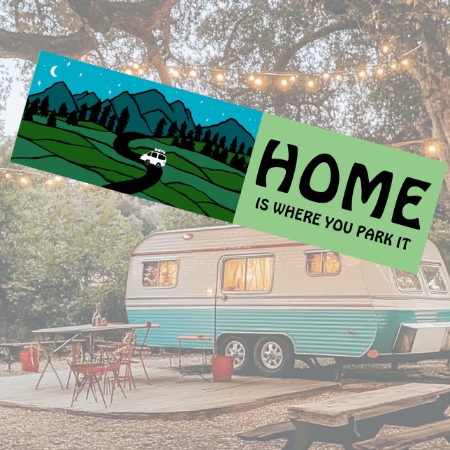 Autocollant De Voiture ACCUEIL EST L'ENDROIT OÙ VOUS PARK IT Vanlife Camp (HOME IS WHERE YOU PARK IT Vanlife Camping RVing Bumper Sticker
)