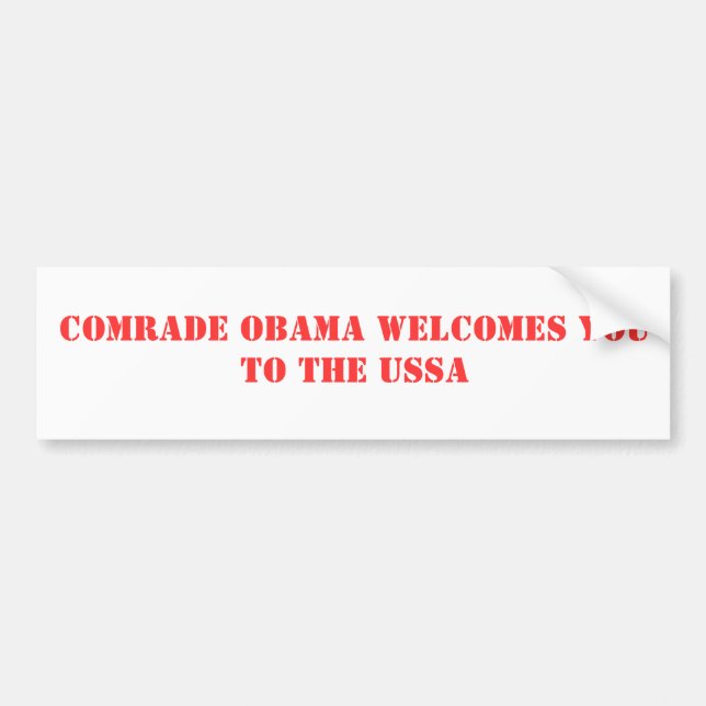Autocollant De Voiture Accueils de camarade Obama vous à l'USSA (Devant)