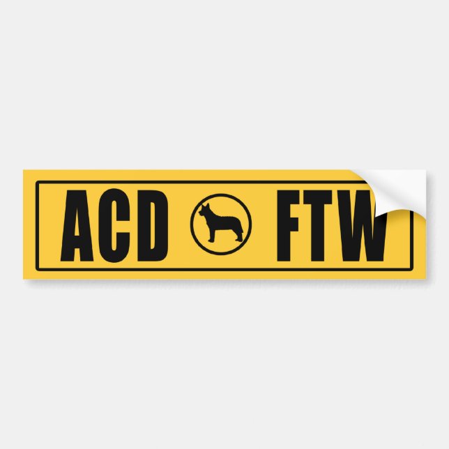 AUTOCOLLANT DE VOITURE ACD - FTW (Devant)