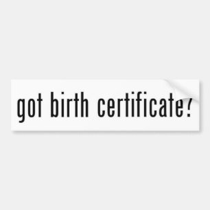 Autocollant De Voiture Acte de naissance obtenu ?