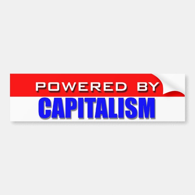 Autocollant De Voiture Actionné par capitalisme (Devant)
