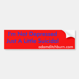 Autocollant De Voiture adamditchburn.com, je ne suis pas DepressedJust
