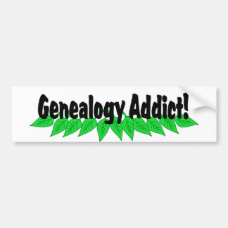Autocollant De Voiture Addict de généalogie