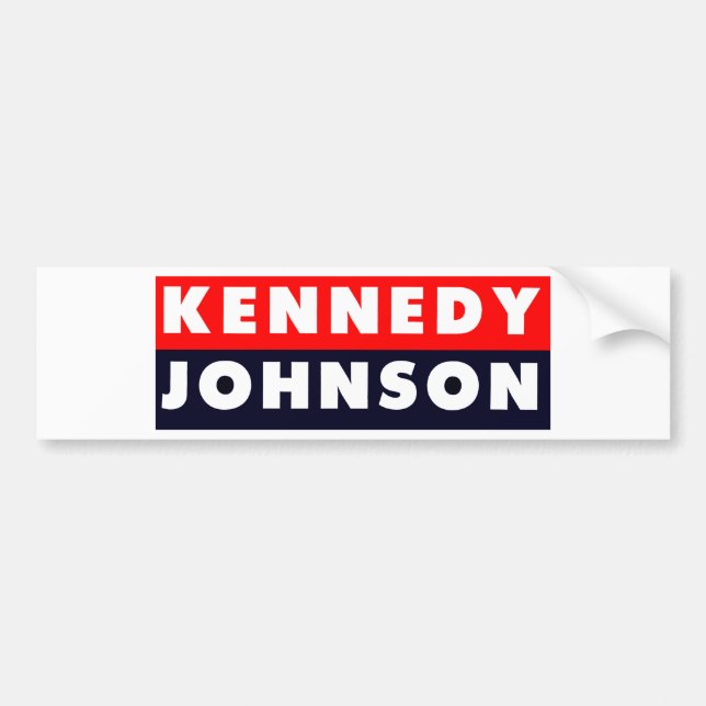 Autocollant De Voiture Adhésif pour pare-chocs 1960 de Kennedy Johnson (Devant)