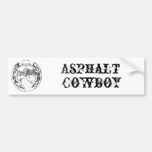 Autocollant De Voiture Adhésif pour pare-chocs 1 de cowboy d'asphalte