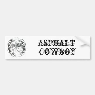 Autocollant De Voiture Adhésif pour pare-chocs 1 de cowboy d'asphalte