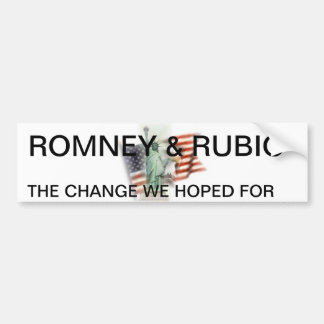 AUTOCOLLANT DE VOITURE ADHÉSIF POUR PARE-CHOCS 2012 DE ROMNEY/RUBIO