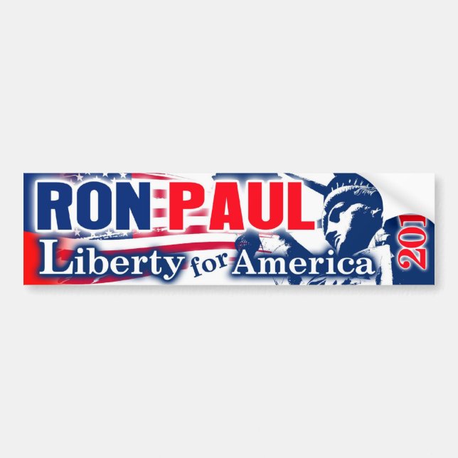 Autocollant De Voiture Adhésif pour pare-chocs 2012 de Ron Paul (Devant)