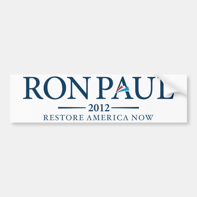 Autocollant De Voiture Adhésif pour pare-chocs 2012 de Ron Paul (Devant)