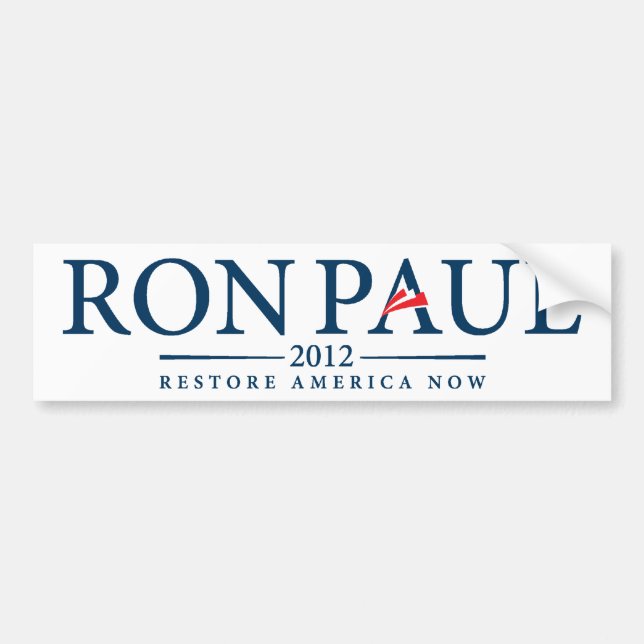 Autocollant De Voiture Adhésif pour pare-chocs 2012 de Ron Paul (Devant)