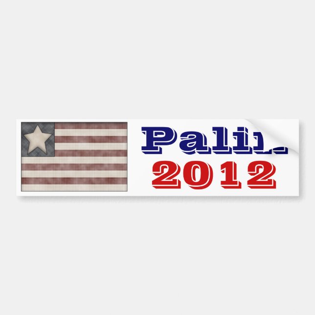 Autocollant De Voiture Adhésif pour pare-chocs 2012 de Sarah Palin (Devant)