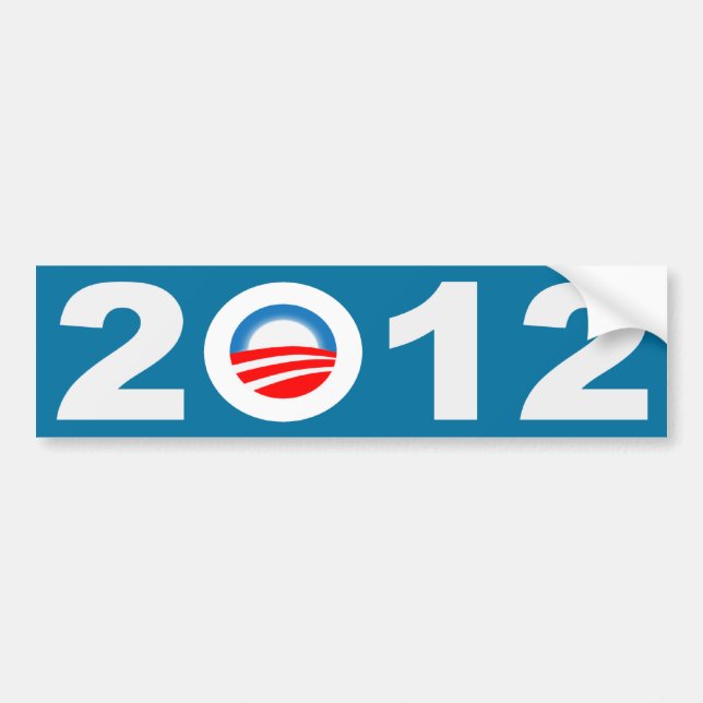 Autocollant De Voiture Adhésif pour pare-chocs 2012 d'icône d'Obama (Devant)