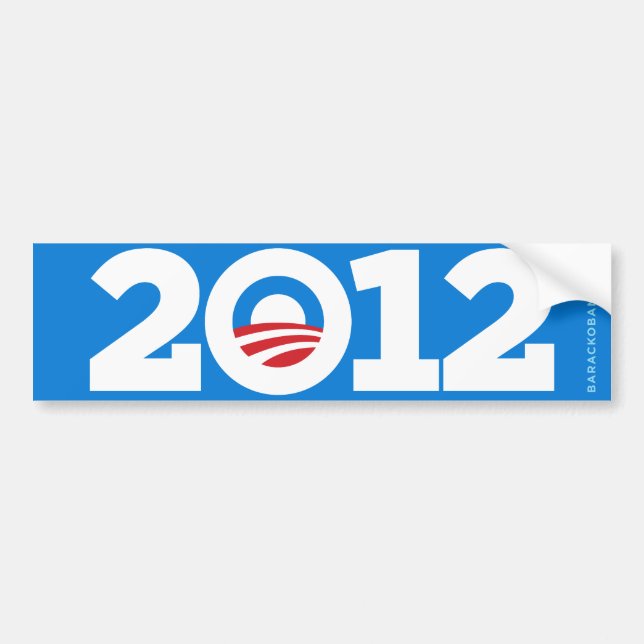 Autocollant De Voiture Adhésif pour pare-chocs 2012 d'Obama (Devant)