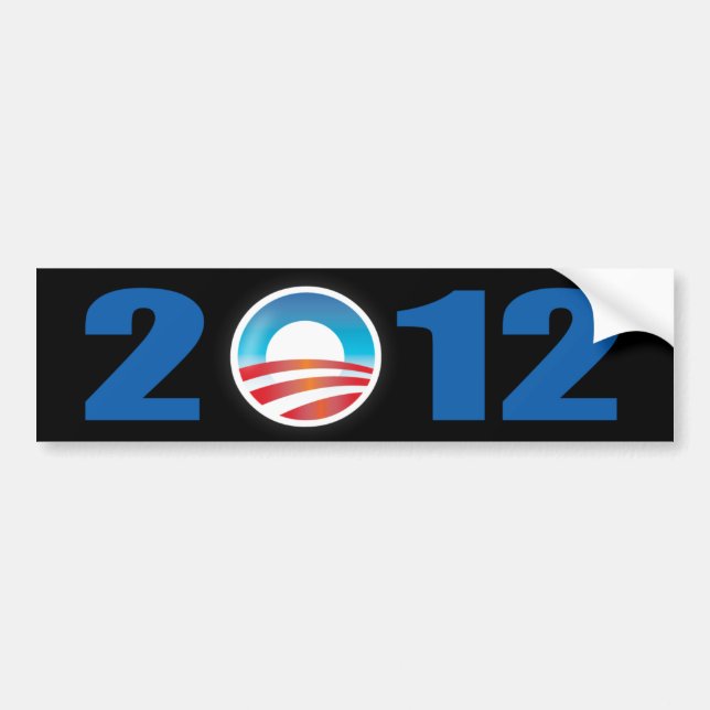 Autocollant De Voiture Adhésif pour pare-chocs 2012 d'Obama (Devant)