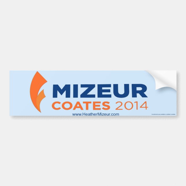 Autocollant De Voiture Adhésif pour pare-chocs 2014 de Mizeur Coates (Devant)