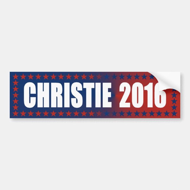 Autocollant De Voiture Adhésif pour pare-chocs 2016 de Chris Christie (Devant)
