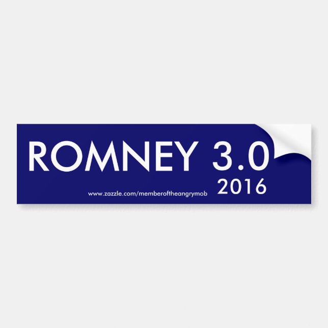 Autocollant De Voiture Adhésif pour pare-chocs 2016 de ROMNEY (Devant)