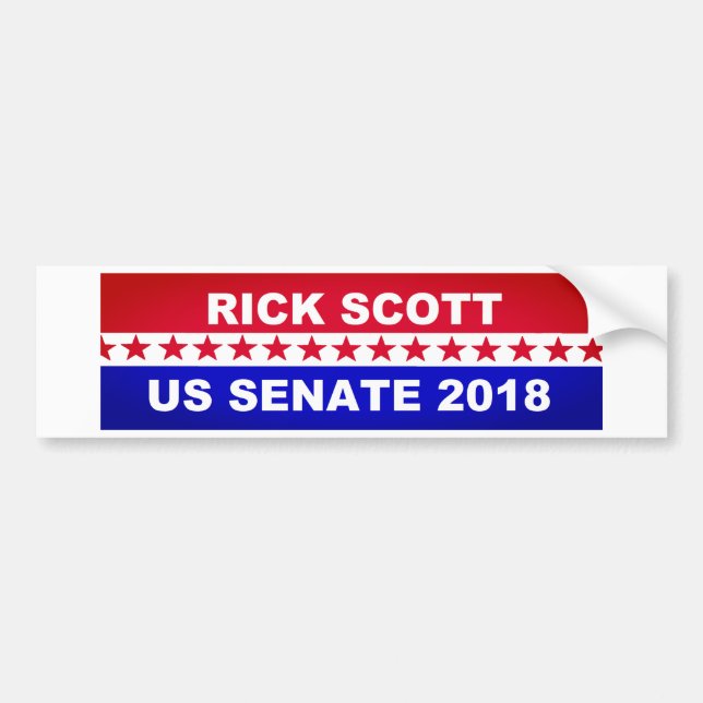 Autocollant De Voiture Adhésif pour pare-chocs 2018 de Rick Scott (Devant)