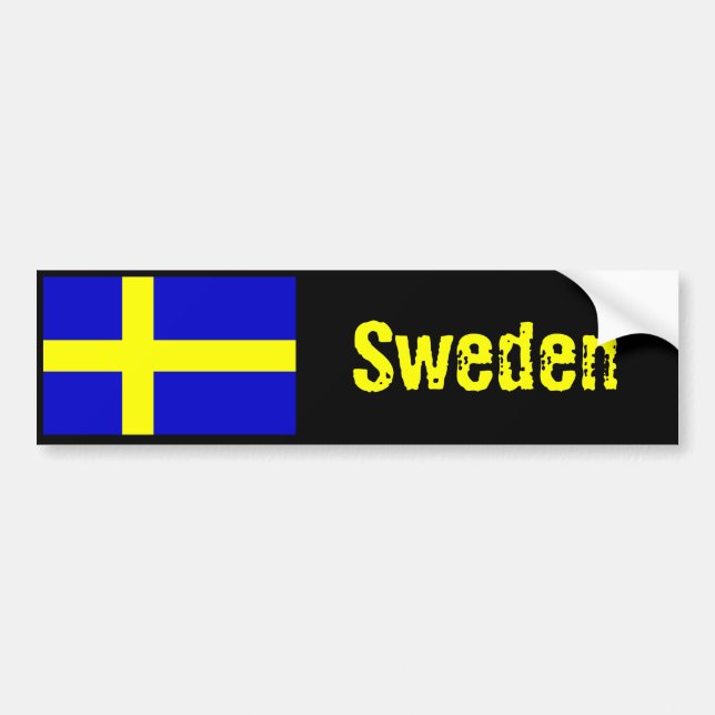 Autocollant De Voiture Adhésif pour pare-chocs 2 de drapeau de la Suède (Devant)