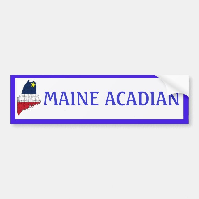 Autocollant De Voiture Adhésif pour pare-chocs acadien du Maine (Devant)