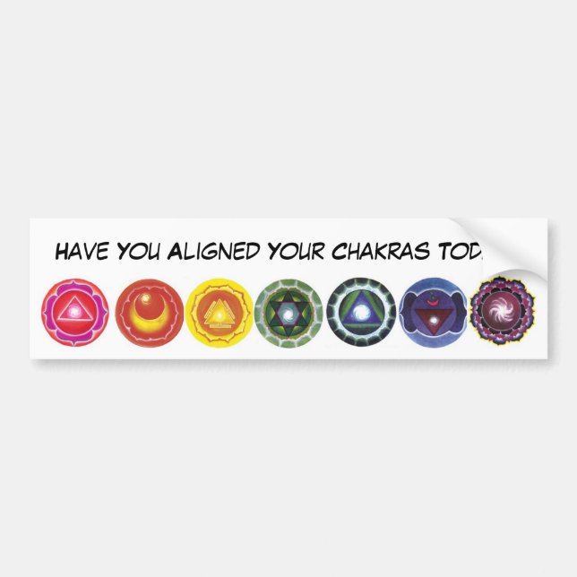 Autocollant De Voiture adhésif pour pare-chocs aligné de chakras (Devant)