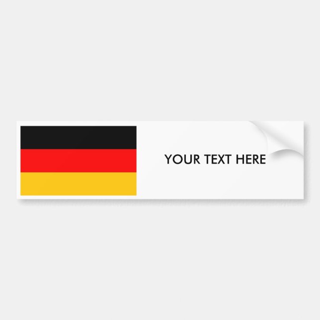 Autocollant De Voiture Adhésif pour pare-chocs ALLEMAND de DRAPEAU (Devant)
