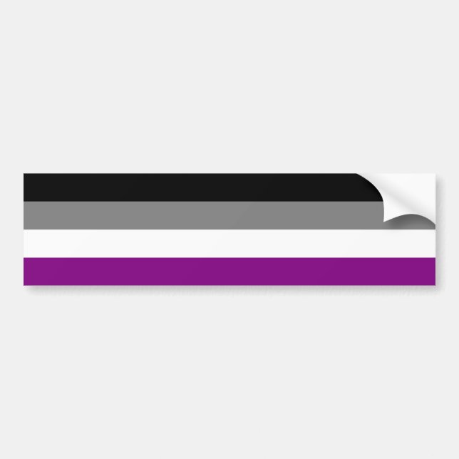 Autocollant De Voiture Adhésif pour pare-chocs asexuel de drapeau (Devant)