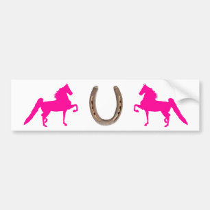 Autocollant De Voiture Adhésif pour pare-chocs assez rose de Saddlebred