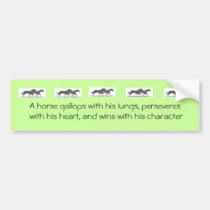 Autocollant De Voiture Adhésif pour pare-chocs avec les chevaux galopant