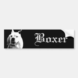 Autocollant De Voiture adhésif pour pare-chocs blanc de boxeur