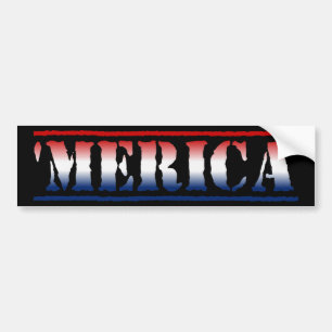 Autocollant De Voiture 'Adhésif pour pare-chocs blanc de MERICA et bleu