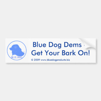 Autocollant De Voiture Adhésif pour pare-chocs bleu de Démocrate de chien