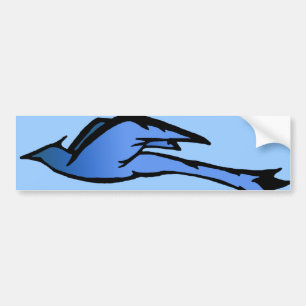 Autocollant De Voiture Adhésif pour pare-chocs bleu d'oiseau en vol
