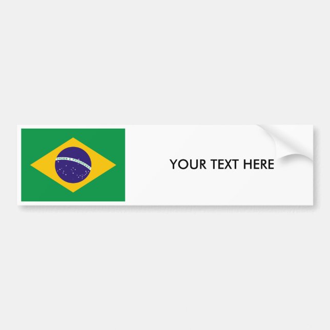Autocollant De Voiture Adhésif pour pare-chocs BRÉSILIEN de DRAPEAU (Devant)