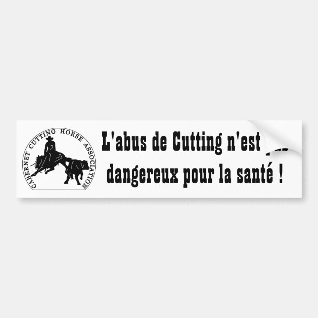 Autocollant De Voiture Adhésif pour pare-chocs Cabernet CHA Blanc Abus de (Devant)