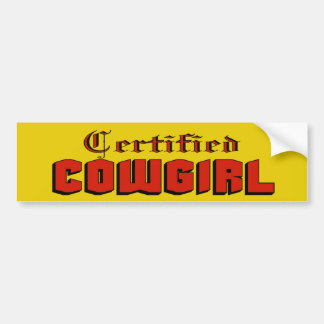 Autocollant De Voiture Adhésif pour pare-chocs certifié de cow-girl