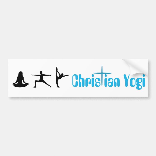 Autocollant De Voiture Adhésif pour pare-chocs chrétien de yoga de yogi (Devant)
