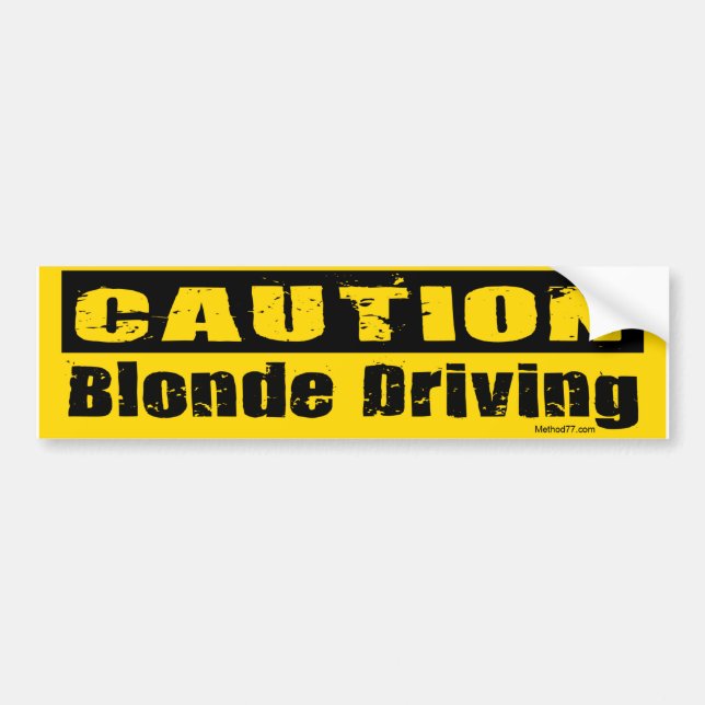 Autocollant De Voiture Adhésif pour pare-chocs conduisant blond (Devant)