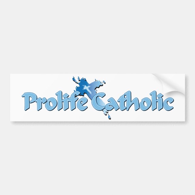 Autocollant De Voiture Adhésif pour pare-chocs croisé catholique Prolife (Devant)