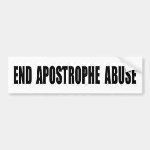 Autocollant De Voiture Adhésif pour pare-chocs d'abus d'apostrophe