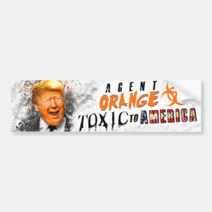 Autocollant De Voiture Adhésif pour pare-chocs d'Agent Orange Donald