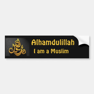 Autocollant De Voiture Adhésif pour pare-chocs d'Alhamdulillah