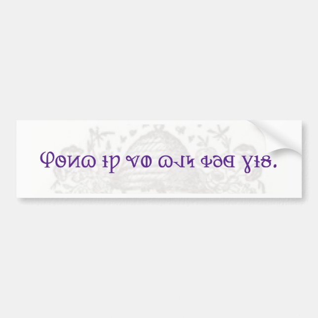 Autocollant De Voiture Adhésif pour pare-chocs d'alphabet de Deseret (Devant)
