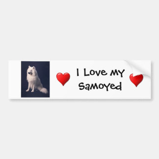 Autocollant De Voiture Adhésif pour pare-chocs d'amour de Samoyed